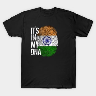 India Flag Fingerprint My Story DNA Indian T-Shirt